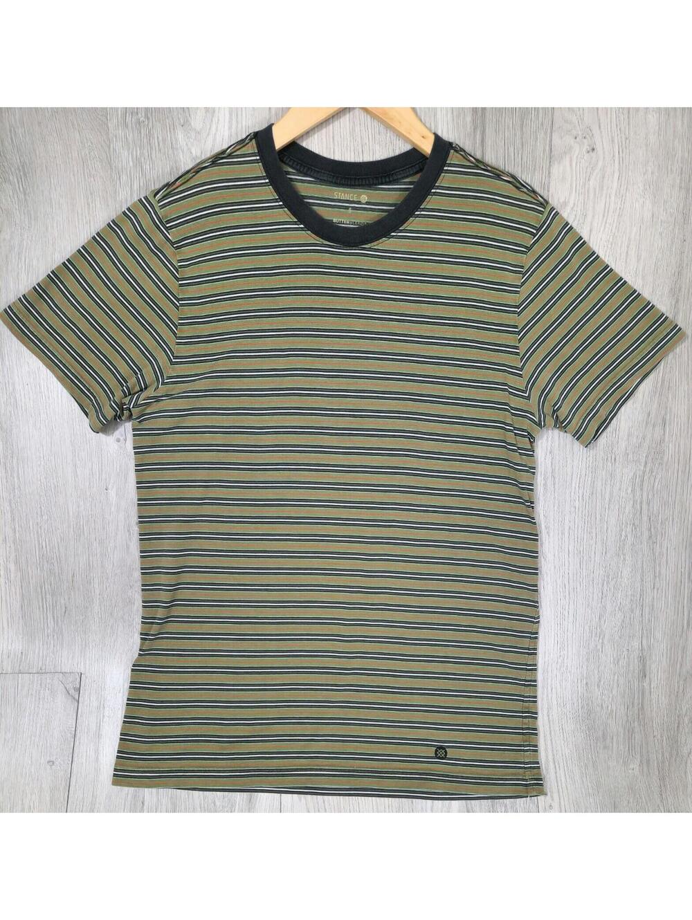 Stance Men's The Crew Striped Tshirt Size Small Butterblend Multicolor Vibes#12